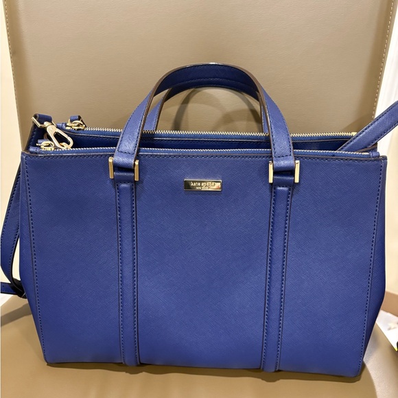 kate spade Handbags - Kate Spade Newbury Lane Loden Large Royal Blue Satchel Purse